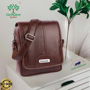 AseGenuineLeather Cross Body Dark brown colour Bag