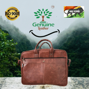 AseGenuineLeather Laptop Bag Tannin colour